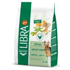 Envase de 3kg de libra adult mini pollo para perros de tamaño pequeño.