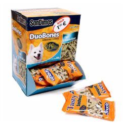 Caja de premios para perros DuoBones San Dimas de cordero y arroz con L-carnitina