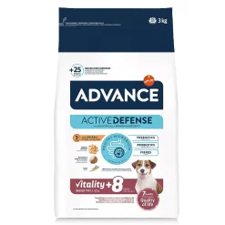 Pienso para perros mayores Advance Senior Mini Vitality bolsa del formato de 3kg