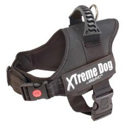 Arnés ergonómico para perros Arquivet Xtreme Dog negro vista completa