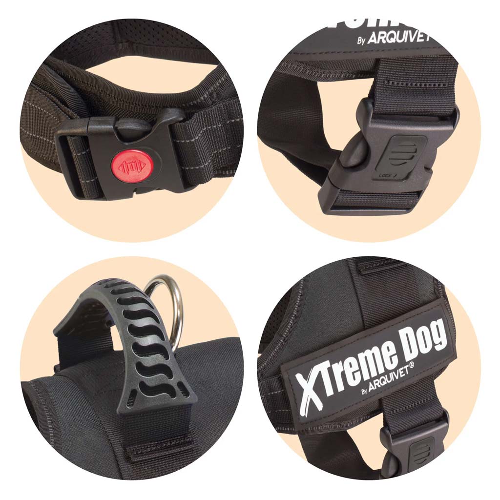 Arnés Ergonómico para Perros Arquivet Xtreme Dog Negro - Imagen 3