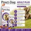 Infografia con los beneficios del pienso Proct-dog adult plus