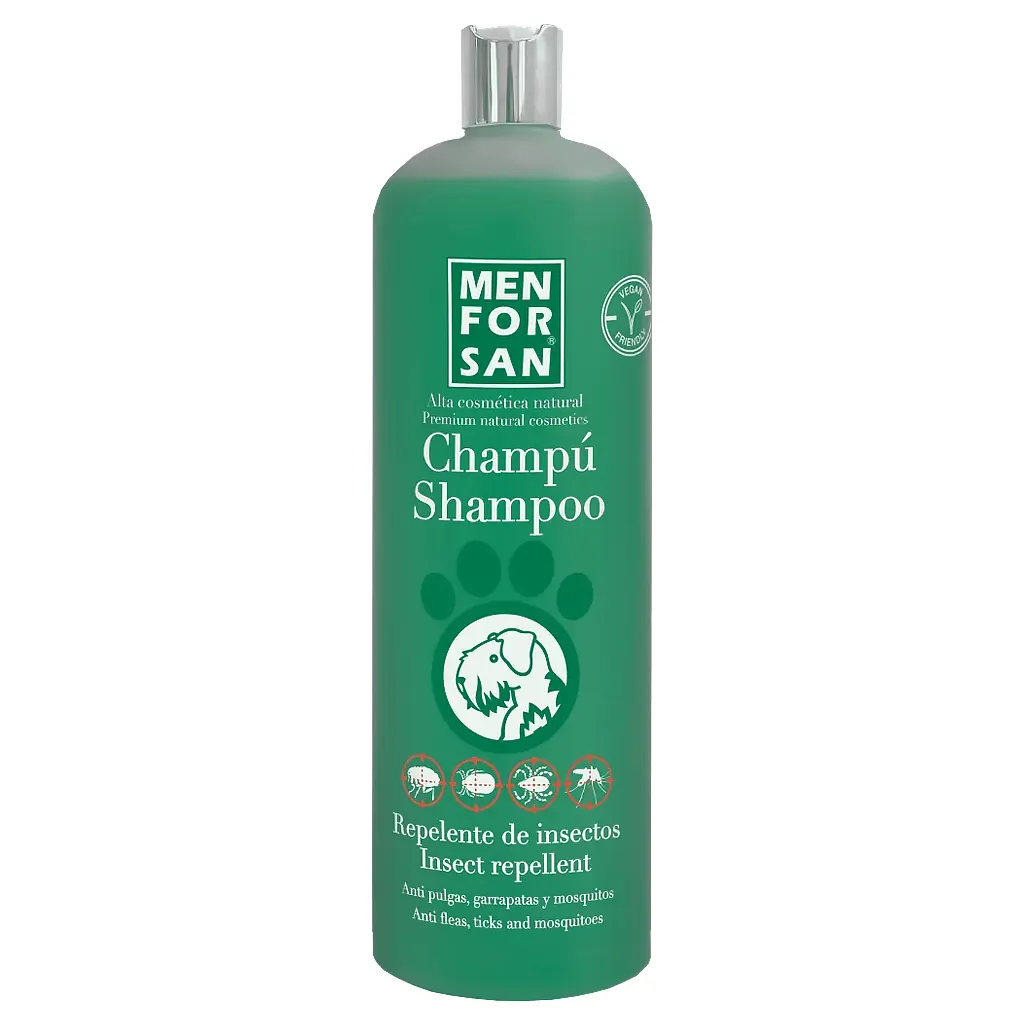 Champú para perros de Repelente de insectos con Citronela de la marca Menforsan en formato de 1 Litro