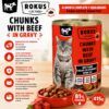 Rokus Comida Húmeda para Gatos con Ternera en Salsa (Lata 415g) - Imagen 2