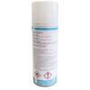 Etiqueta trasera de aludermin spray con instrucciones de uso y composición de aluminio micronizado.