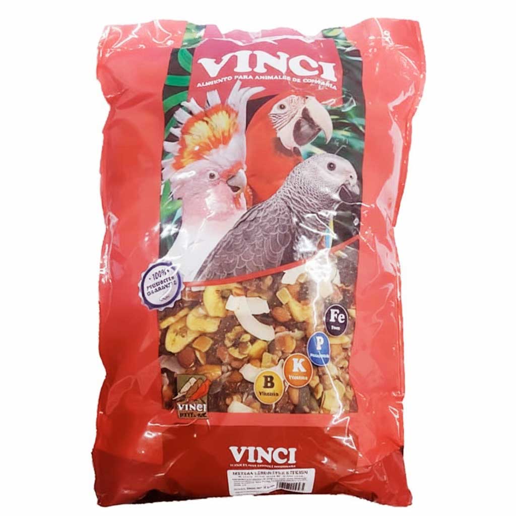 Saco de 3kg del Vinci Alimento para pajaros con frutas Delicatesen, una mezcla especial y nutritiva para loros.