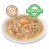 Plato con jugosa comida húmeda de atún y salmón libre de cereales de Arquivet