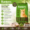 Infografia con los beneficios del pienso Banters Pescado Fresco y Arroz para gatos