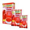 Tres paquetes de diferentes formatos de Raff Holland rosso