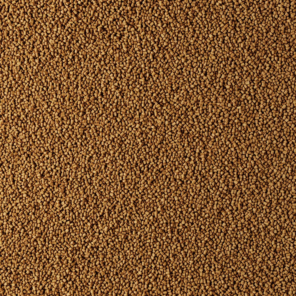Textura de los gránulos de alimento Tetra Goldfish Sticks para peces de agua fría, nutrición completa y equilibrada.