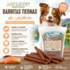 Infografía con los beneficios para mascotas de las Barritas Tiernas para Perros de Salmon