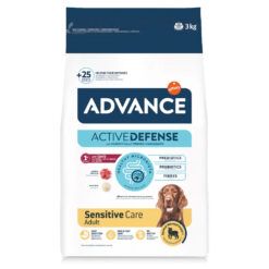Bolsa de 3kg de pienso advance sensitive cordero y arroz para perros pequeños o pruebas.