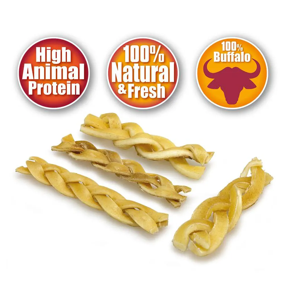 Snack Para Perros Trenzado De Piel De Búfalo Arquivet - Imagen 3