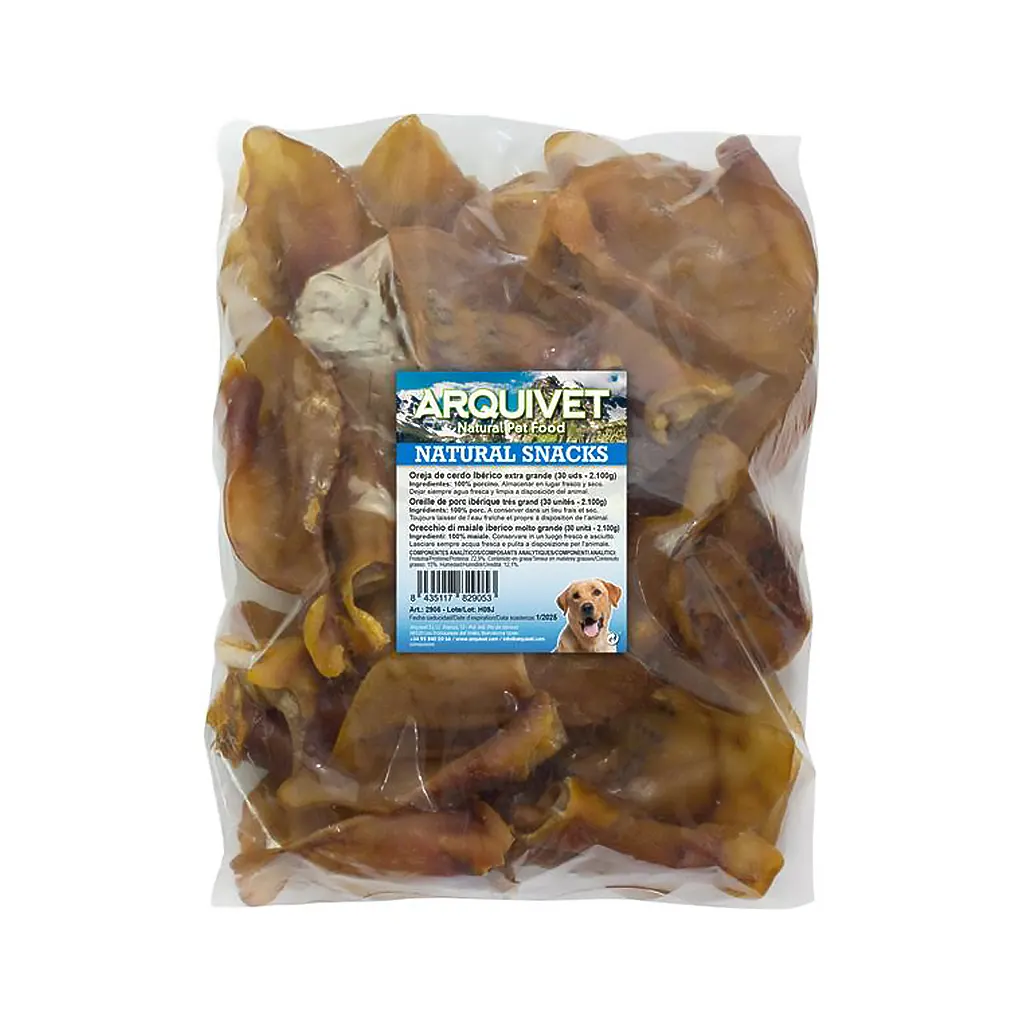 Orejas de Cerdo para Perros, Largo 30 Uds.