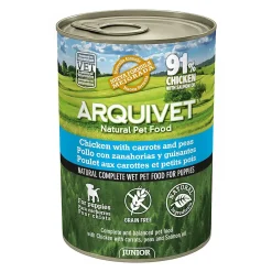 Lata de 400 gr de Alimento Enlatado para Cachorros Arquivet con Pollo.