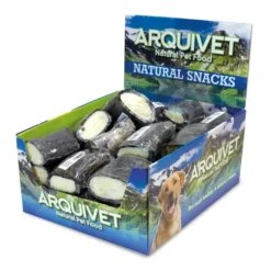 Cuerno de Bufalo para Perros con relleno de manteca de oveja arquivet en caja de 20 unidades
