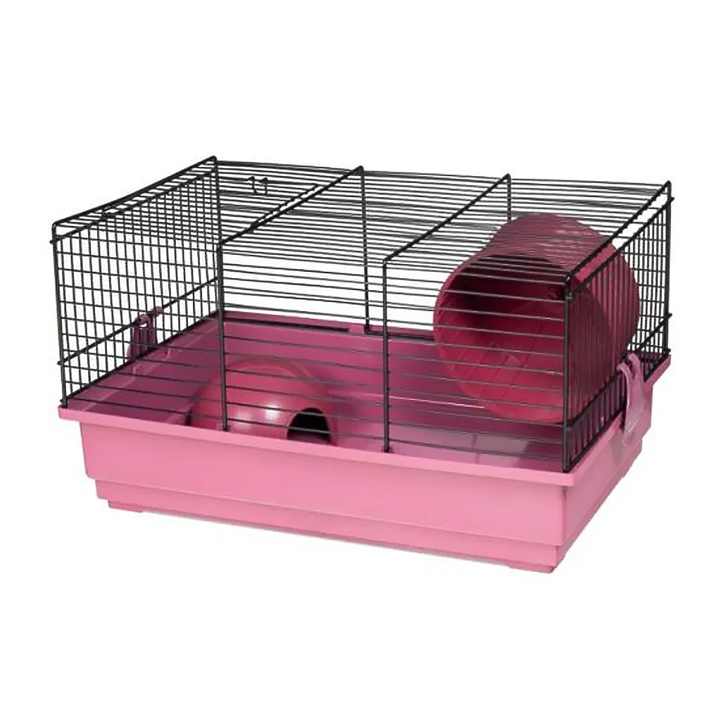 Jaula Hamster Voltrega 913 Negro y Rosa