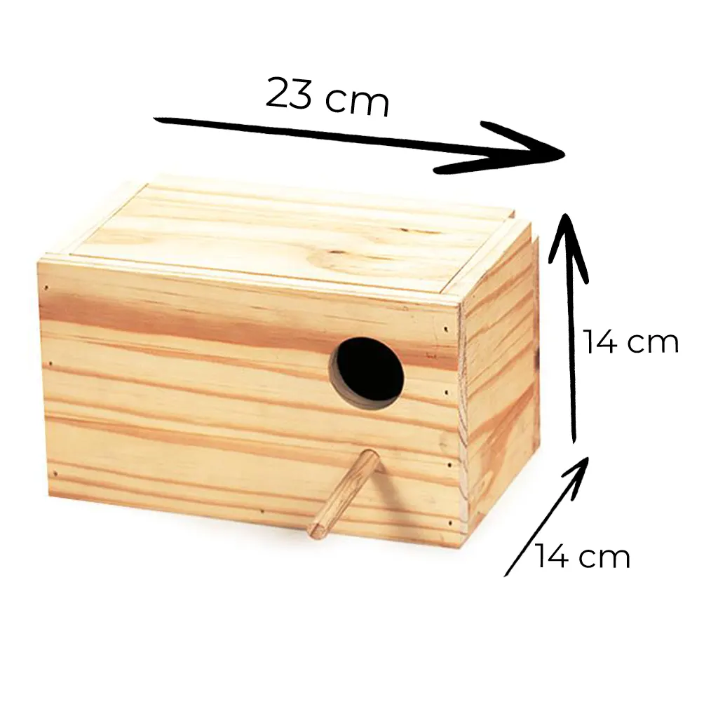 Nido de Agaponis de Madera con Reposador - Imagen 2