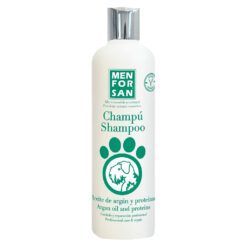 Champú Menforsan con Aceite de Argán y Proteínas de Seda para perros 300ml