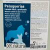 Detalle de la etiqueta trasera del champú Petnatura para perros y gatos