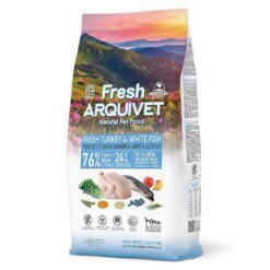 Pienso Semihumedo para Perros Mayores con Pavo y Pescado blanco, Arquivet