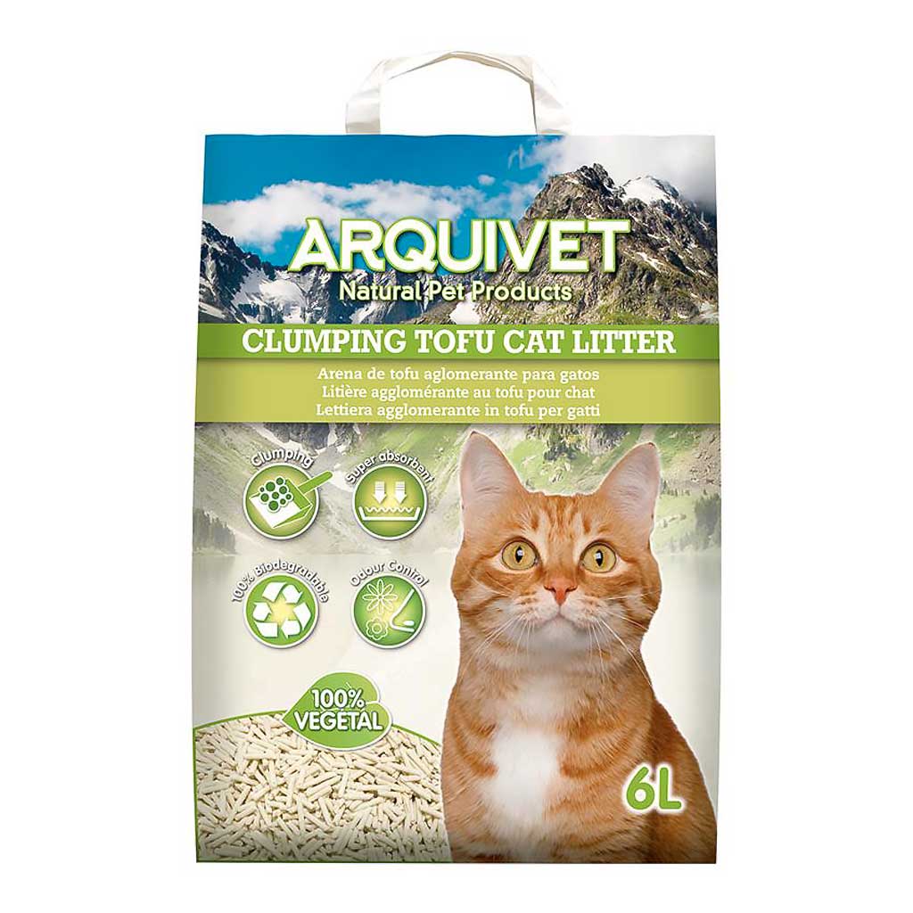 Arena de Tofu para gatos, 6L, Arquivet