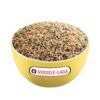 Bol amarillo con la comida Versele Laga Alimento Completo Prestige Premium para Canarios