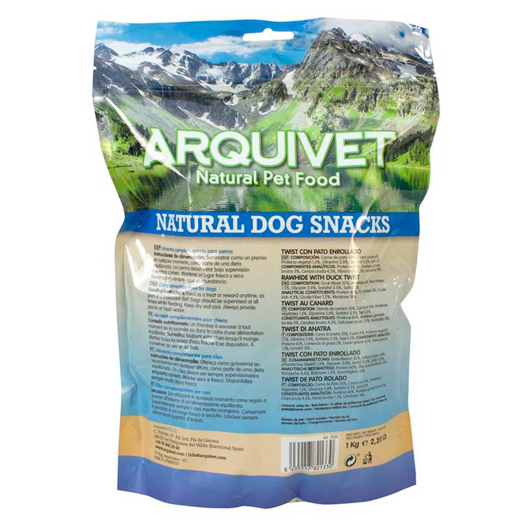 Arquivet Snacks Naturales para Perros, Twist de Pato Saludable y Delicioso - Imagen 3