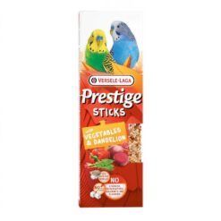 Sticks para periquitos Versele-Laga con verduras y diente de león, snack saludable sin azúcares ni aditivos.