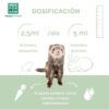 Guía de dosificación de vitaminas para roedores Menforsan, con hurón y conejo.