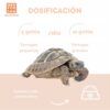 Infografía de dosificación para el tratamiento Menforsan para fortalecer caparazón tortugas.