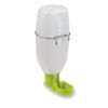 Bebederos de agua para pájaros Gaun de 1 litro en color blanco y pistacho, con enganche metálico para jaula.