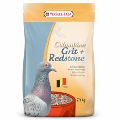 Bolsa de 2,5 kg del Grit para palomas Colombine Grit + Redstone de Versele-Laga, ideal para colombófilos.