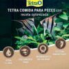Receta optimizada del alimento para peces de fondo Tetra que asegura agua clara, crecimiento sano y defensas fuertes.
