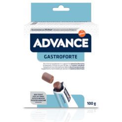 Caja de 100g de Gastroforte Advance, suplemento nutricional para la función intestinal en perros.