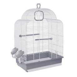 Jaula gris Voltregà 648 para pájaros pequeños y canarios con diseño moderno