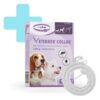 Caja y producto desenrollado del collar antiparasitario perros menos 25kg Vetioker de 60cm.