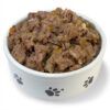 Plato de paté natural de ternera y pollo con trozos de zanahoria para perros de Arquivet
