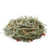 Mezcla de heno de timoteo natural con trozos deshidratados de zanahoria y calabaza para roedores