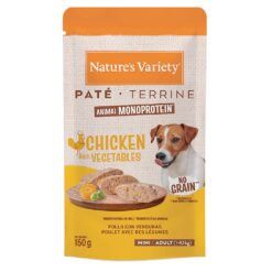 Sobre de comida húmeda de pollo con verduras para perros mini Nature's Variety Original