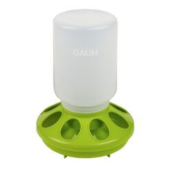 Comedero para pollitos de 1 kg marca Gaun en plástico color pistacho y blanco
