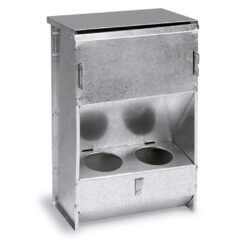 Tolva para perdices con tapa Gaun de acero galvanizado vista frontal