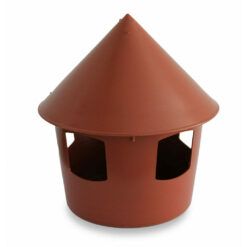 Comedero de plástico para palomas Gaun de 2 litros color marrón con tapa cónica