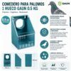 Información de Comedero tolva individual para palomos Gaun capacidad 0.5 kg