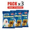Pack de 3 bolsas de TWINKY Dental Snacks para Perros Razas Pequeñas
