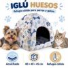 Cueva acolchada para mascotas con cojin desenfundable 40x40x45 cm