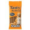 Paquete individual de snack stickrolls Tasty SanDimas sabor cordero y arroz de 55 gramos