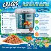 Infografía con las características y beneficios de las Escamas para Peces de Agua Fría CRACOS