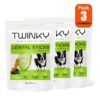 Pack de 3 unidades de Barritas masticables Twinky Dentales Sticks para limpieza de sarro en perros