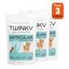 Pack de 3 unidades de premios masticables para articulaciones caninas marca Twinky